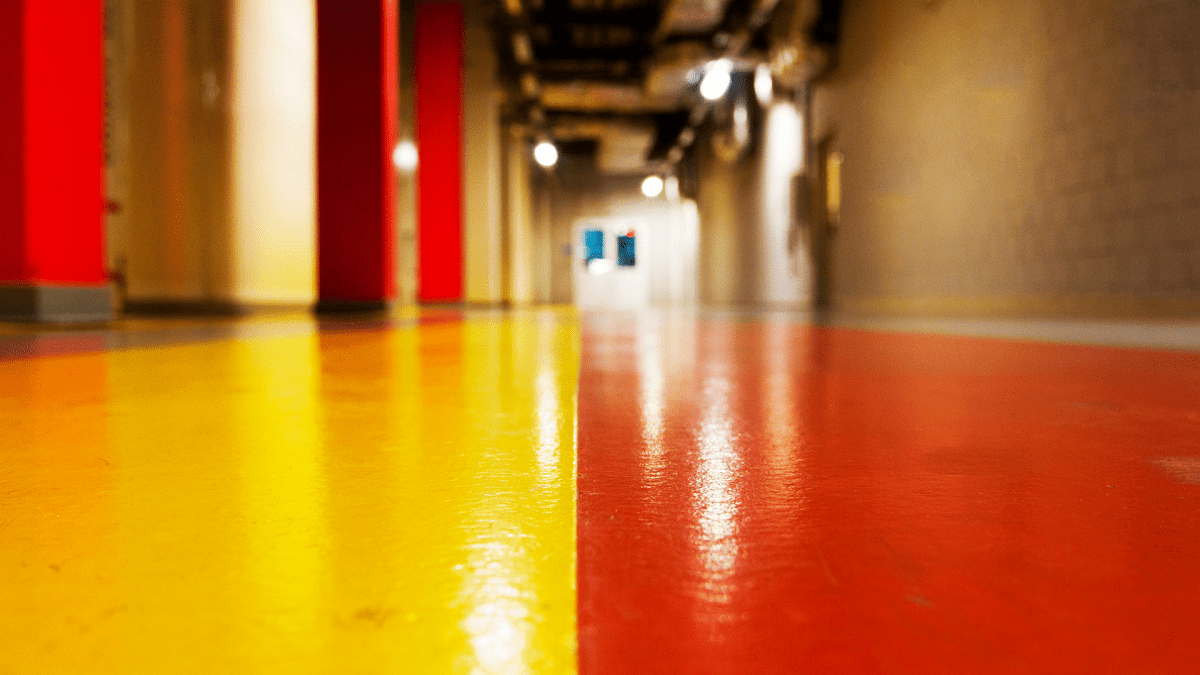 Coloured epoxy floor coating